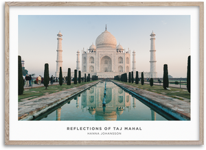 Reflections of Taj Mahal
